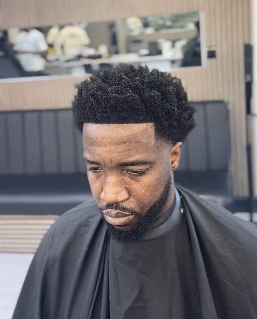 Curly Top Fade